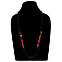 Konyak motif necklace in black